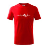 EKG Badminton košík - Tričko detské bavlnené - 134 cm/8 rokov ( Červená )