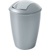 Spirella výklopný odpadkový kôš Atlanta, strieborný, plast, 5 l