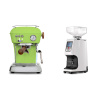 Ascaso Dream PID, Fresh Pistachio + Eureka Atom 60, white