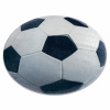 Eoshop BAMBINO 38540 mycí kobereček kulatý - Fotbal pro děti protiskluz - černý / bílá (Velikost: kruh 120 cm)