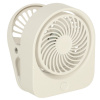 Stolný ventilátor s klipom, bezdrôtový, chladenie USB, 3 stupne výkonu, 11,5 cm biely biela
