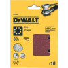 DT3022 DEWALT Brusný papír 115 x 115 mm, P 80, 10 ks v bal, suchý zip