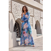 Denné šaty SUK419-200470 modro-ružové - Roco Fashion 44