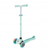 Globber Koloběžka dětská tříkolečková Plus - Primo Plus Lights V2 Mint svítící kolečka