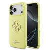 Guess Liquid Silicone 4G Metal Logo zadný kryt pre iPhone 17 Pro Max Yellow