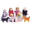 Bigjigs Toys panenky Set rodinky do domečku 7 ks