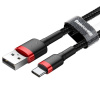 Baseus CATKLF-B91 Cafule Kábel USB-C 3A 1m Red/Black 6953156278219