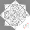 Vymalujsisam.sk Bodkovanie - Mandala hviezda Farba: Čierna, Veľkosť: 50x50cm, Rám: Na kartónovej doske