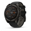 Garmin - fenix 8 Solar Sapphire - 47 mm - Carbon Gray DLC Titanium with Black | Pebble Gray Silicone Band, EU 010-02906-11