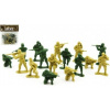Teddies Sada vojáci 2 barvy plast CZ design na kartě 18x19,5cm