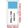Soft Vchodové plastové dvere 1/3 sklo 90x170 cm - Akce!
