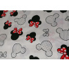 Bavlnená látka minnie červená