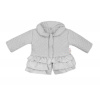 Baby Nellys Detská prechodová bundička s volánikmi, sivá veľ. 80 Baby Nellys