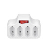 Sieťová rozvodka 2,5A - 4x - P84 Biela + výpínač (78661)