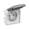 Zásuvka 2P+T Plexo IP55 sivá 69551E automat.svorky