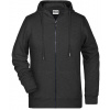 James&Nicholson Dámska mikina JN8025 Black Heather M