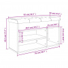 vidaXL Lavička na topánky dymový dub 82x32x45,5 cm kompozitné drevo - Hnedá - 160202-174506