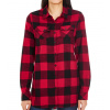 Burnside Dámska flanelová košeľa BU5210 Red - Black -Checked M