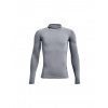 Chlapčenské tričko Under Armour HG Armour Mock Long Sleeve Steel, 1369477-035-YMD YMD