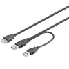 PremiumCord ku2y01 USB 2.0 napájecí Y A/M + A/M -- A/M mini 0.4m + 0.5m