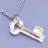 Prívesok Swarovski kľúč 30mm Crystal AB 60 cm šírka 3mm
