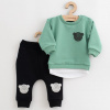 Dojčenská súprava tričko a tepláčky New Baby Brave Bear ABS sivá Farba: Zelená, Veľkosť: 62 (3-6m)