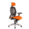 OFFICE PRO s.r.o. Kancelárske kreslo SATURN s lakťovými opierkami, oranžová
