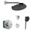SANITINO - Sprchový set s termostatom a telesom pod omietku hansgrohe, príslušenstvo kielle, chróm SANI21HHK002