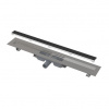 Alcadrain Mramorový žľab Low Drain 95 cm bez okraja s mriežkou na dlažbu, nerez APZ115-950