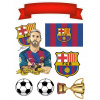 CUKROVÁ TLAČ jedlý obrázok na tortu Cukrová hmota Fc Barcelona Lionel Messi 3