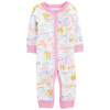 CARTER'S Overal bez nožičiek na cvoky Sleep&Play Pink Palm dievča 3m 1N726310_3M