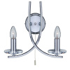 SEARCHLIGHT 4162-2CC | Ascona Searchlight rameno stenové svietidlo prepínač na ťah 2x E14 chróm, priesvitné