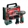 Metabo Metabo AKU příklepová vrtačka PowerMaxx SB Basic Set, 2x 12V 2,0Ah s mobilní dílnou 600385710