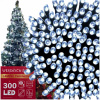 Vianočné svetielka - 300 LED vianočné stromčeky 22 m vonkajšie vnútorné biele vianočné biele (300 LED vianočné stromčeky 22 m vonkajšie vnútorné biele vianočné biele)
