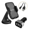 Auto SET GoGEN 3v1, držiak na mobil+autonabíjačka+mikro USB kábel 1,2 m (GOGGSMCARKIT01)