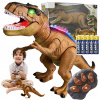 Dinosaurus Diaľkovo ovládaný Robot Veľký Ryža Chodí Svieti Pilot RC + Batérie