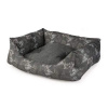 DUVO+ Mäkký pelech pre psov s exotickým vzorom 110x85x22cm čierny (DUVO+ Mäkký pelech pre psov s exotickým vzorom 110x85x22cm čierny)