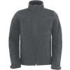 B&C Collection B&C | Hooded Softshell /men Pánska 3-vrstvová softshellová bunda s kapucňou_01.195 Farba: dark grey, Veľkosť: XL