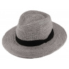Fiebig - Headwear since 1903 Fedora Raffia - slamený šedý klobúk - Bestseller Veľkosť: 59 cm (L)