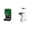 Gaggia New Classic EVO, green + Rocket Espresso FAUSTINO 3.1, chrome