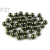 Plastové voskové koráliky / perly Glance Ø8 mm - 500 g - zelená - F37 zelená khaki