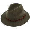Fiebig - Headwear since 1903 Cestovný zelený vodeodolný klobúk vlnený od Fiebig s menšou krempou a ušné klapky Veľkosť: 59 cm (L)
