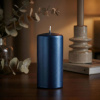 Parafínová svieca valec ARTMAN OPAL MET MAT 7 × 7 × 17,5 cm tmavomodrá