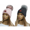 Beanie White, hnedá, čierna, červená, ecru, námornícka modrá, ružová, šedá, žltá. Universal (Dámska čiapka pompónová polárna záplata)