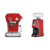 Ascaso Dream PID, Love Red + Eureka Atom 60, ferrari red