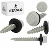 Farmárske skrutky Etanco 4,8x20 RAL7035 svetlosivá - samorezné skrutky 250 ks