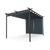 Blumfeldt Pantheon Robust Pergola 3x4 m, práškovo lakovaná oceľ, odolná voči poveternostným vplyvom, s bočnými roletami (GDI17-PRobust3x4GBl)