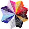 Šatka - Bandana Asos bavlna biela, čierna (Sada bavlny Bandam s 55 x 55 cm 16 ks)