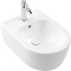 VILLEROY & BOCH Avento závesný bidet s otvorom, s prepadom, 370 x 530 mm, Stone White, s povrchom CeramicPlus, 540500RW