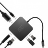 Green Cell USB-C (3.0) hub 7-port AK-61 šedý 3xUSB 3.0, HDMI 4K (30Hz), Ethernet 1Gbps, USB-C